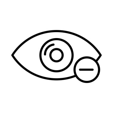 Minimize Eye Vector Line Icon Desig