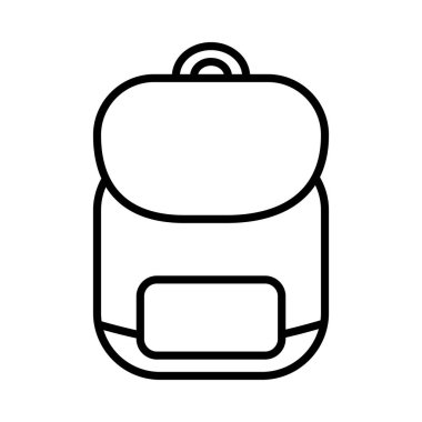 Backpack Vestor Line Icon Desig