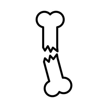 Broken bones Vector Line Icon Design