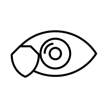 Eye Protection Vector Line Icon Desig