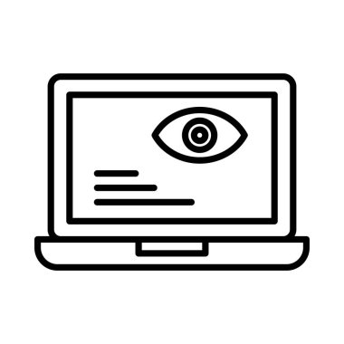 Online Vision Vector Line Icon Desig