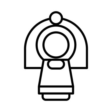 Mri Scanner Vector Line Icon Desig