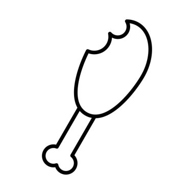 Chicken leg Vector Line Icon Design