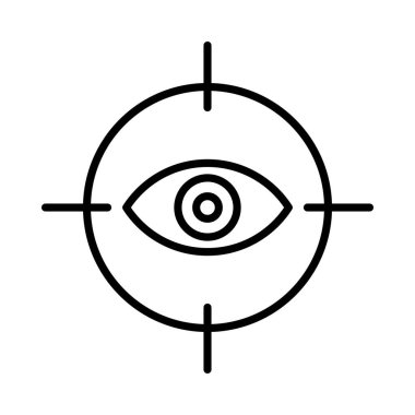 Eye Target Vector Line Icon Desig