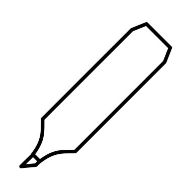 High Lighter Vector Line Icon Design