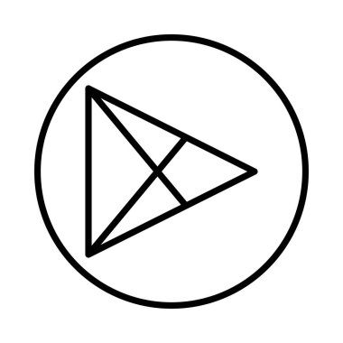 Play Store Vector Line Icon Desig