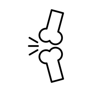Fracture bone Vector Line Icon Design