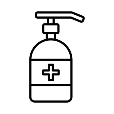 Sanitizer Vector Line Icon Desig