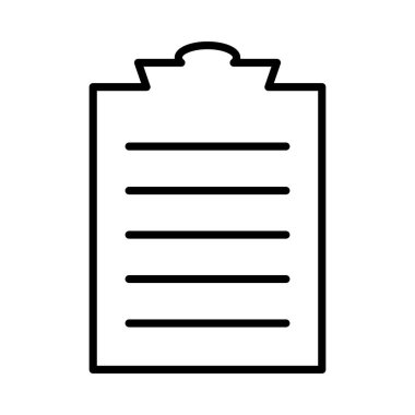 Clipboard Vector Line Icon Design