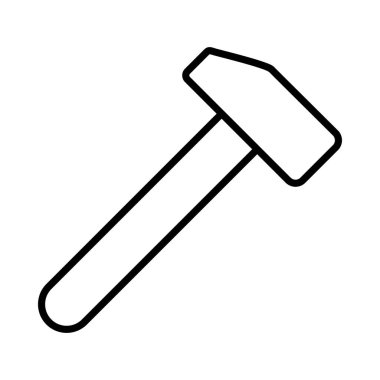 Çekiç Vektör Satırı Simge Tasarımı