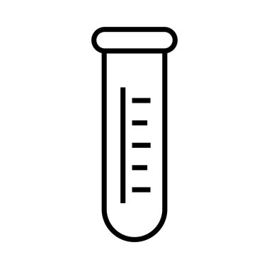 Test Tüpü Vektör Satırı Simge Tasarımı