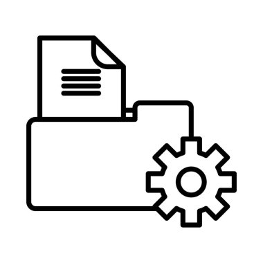 Data Manage Vector Line Icon Desig