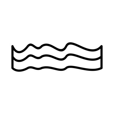 Sea Wave Vector Line Icon Desig
