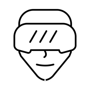 Oculus Rift Vector Line Icon Desig