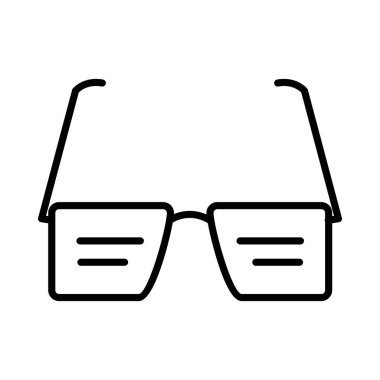 Sun Glasses Vector Line Icon Desig