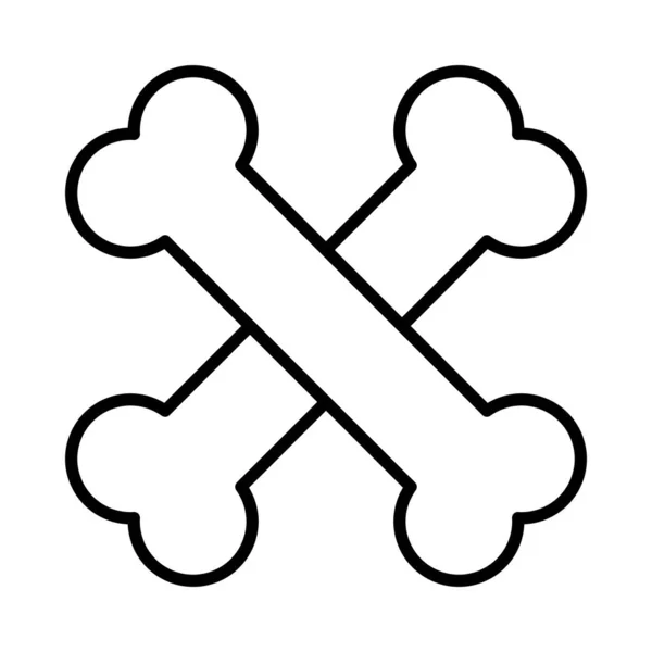 Bones Vector Line Icon Design — Stok Vektör