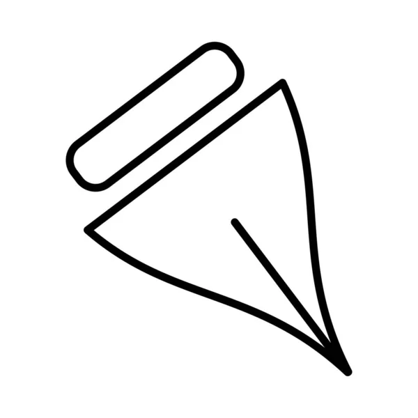 Nib Pen Vector Line Icon Design —  Vetores de Stock