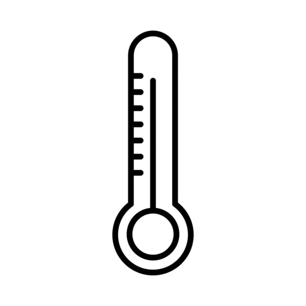 Thermometer Vector Line Icon Design — Stock Vector