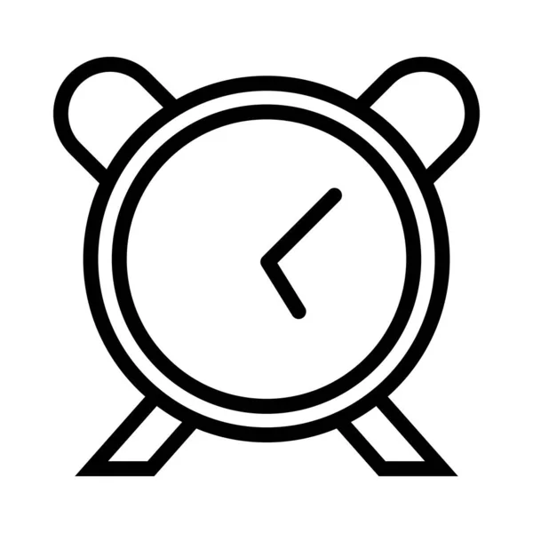 Alarm Clock Vector Line Icon Design — Vector de stock