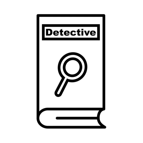 Detective Vector Line Icon Desig — Vector de stock