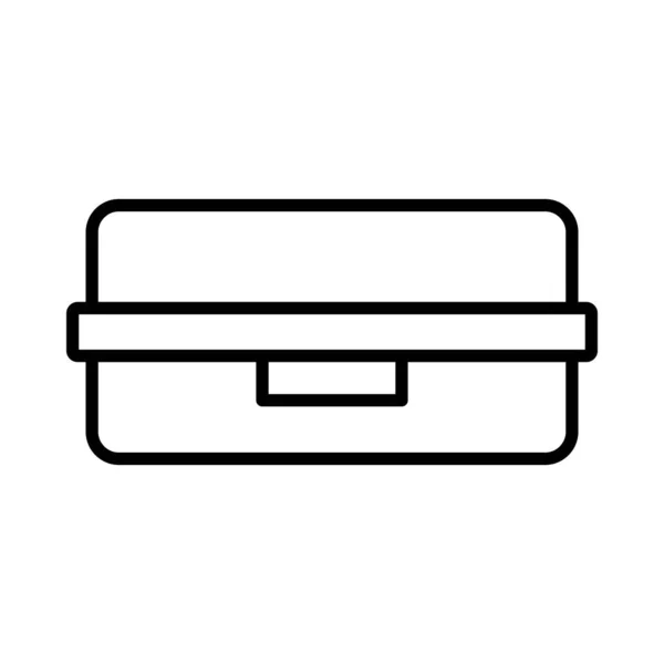 Lunch Box Vestor Line Icon Desig — Stockvektor