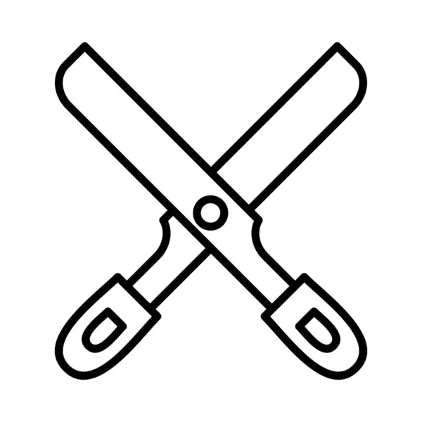 Scissors Vector Line Icon Design — Vector de stock