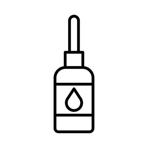 Eye Drops Bottle Vector Line Icon Desig - Stok Vektor