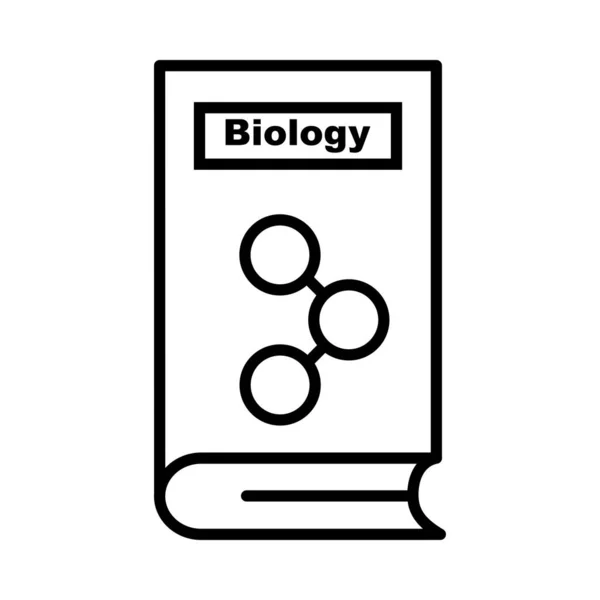 Ikona Vektorové Čáry Biologie Desig — Stockový vektor