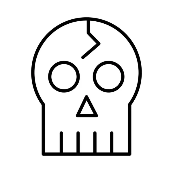 Skull Vector Line Icon Design — Vettoriale Stock