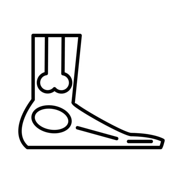 Foot Bone Vector Line Icon Design — Stok Vektör