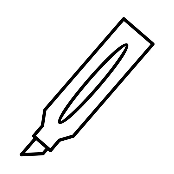 Marker Vector Line Icon Design — Archivo Imágenes Vectoriales