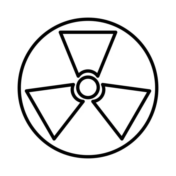 Toxic Sign Vector Line Icon Design — ストックベクタ