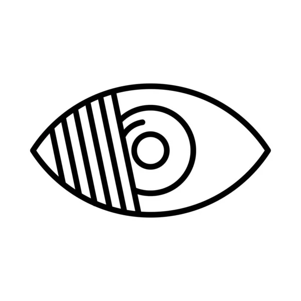 Color Blind Eye Vector Line Icon Desig — ストックベクタ