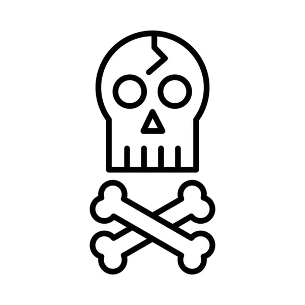 Bones Vector Line Icon Design — Stock Vector