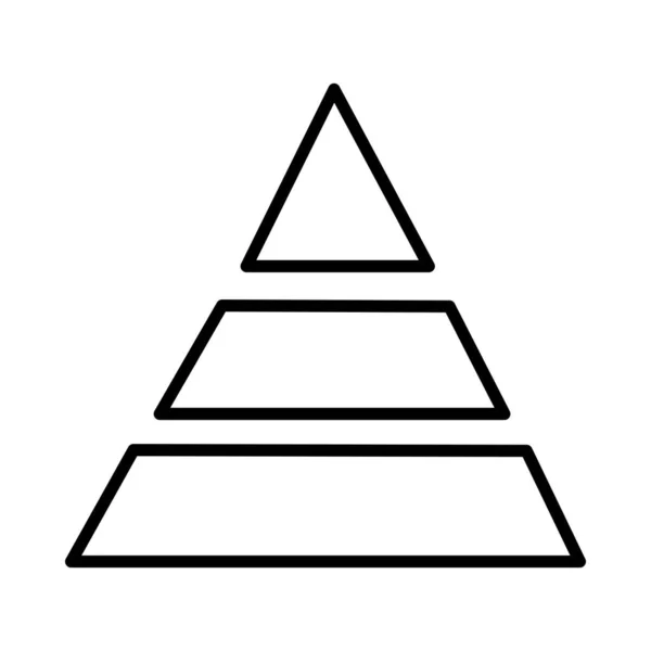 Pyramide Vestor Line Icon Desig — Stockvektor