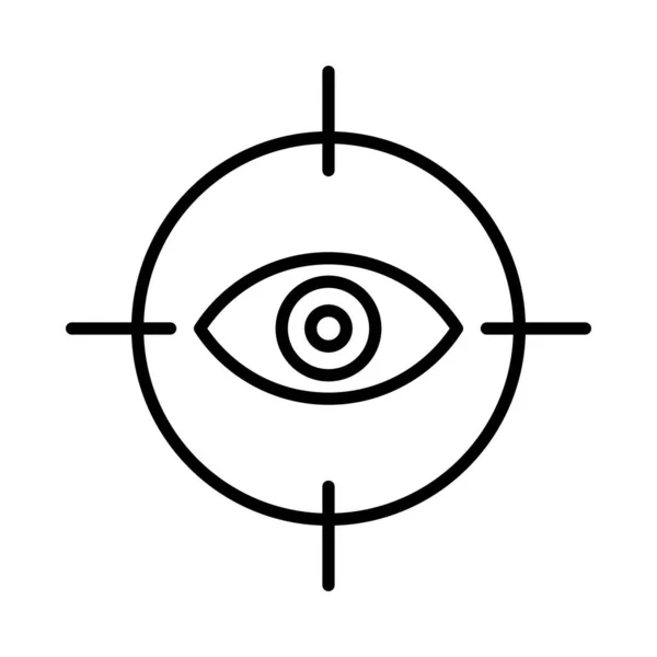 Eye Target Vector Line Ícone Desig — Vetor de Stock