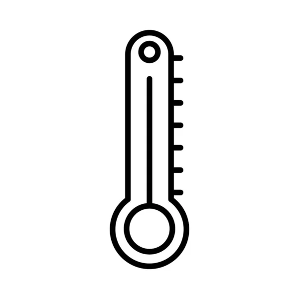 Temperatuur Guage Vector Line Icoon Ontwerp — Stockvector