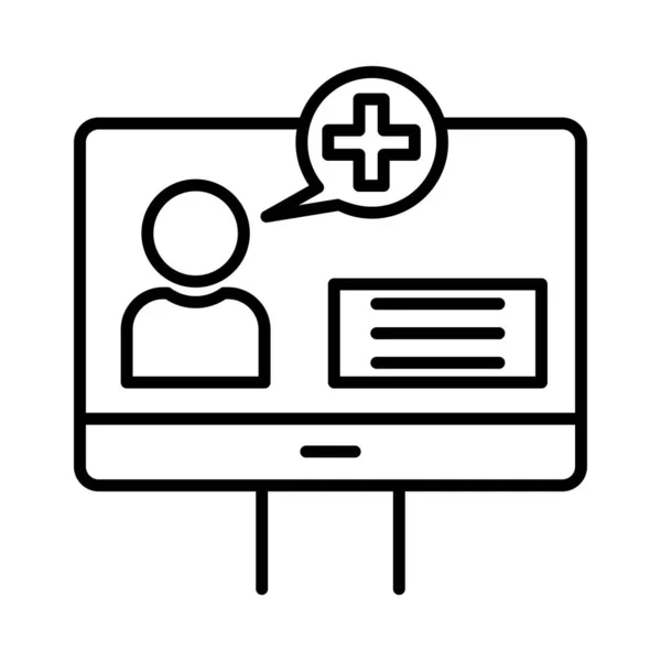 Online Checkup Vector Line Icon Desig — Image vectorielle