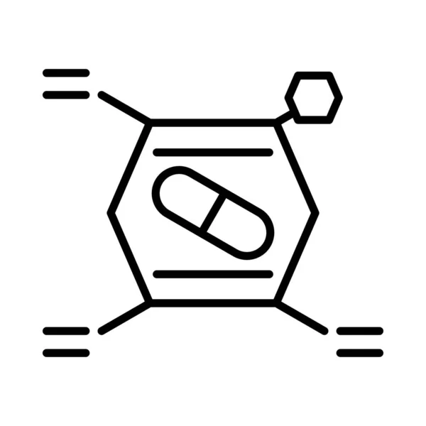 Biomedicine Vector Line Icon Desig — Stok Vektör