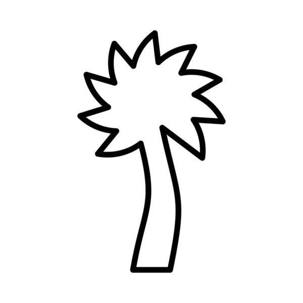Kokosnussbaum Vektorlinie Symbol Desig — Stockvektor