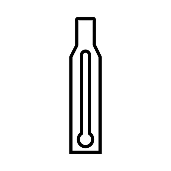 Temperatur Hohe Vektorlinie Icon Desig — Stockvektor