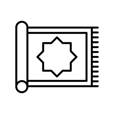 Halı Vektör Satırı Simge Tasarımı