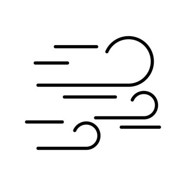 Rüzgar Vektör Satırı Simge Tasarımı