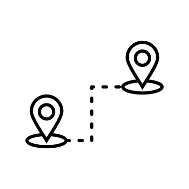 Harita konumu Vektör Satır Simgesi Tasarımı