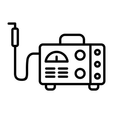 Kaynak Makinesi Vektör Satırı Simge Tasarımı