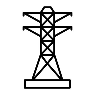 Güç Hattı Vektör Satırı Simge Tasarımı