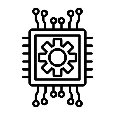 Gelişmiş Teknoloji Vektör Satırı Simge Tasarımı