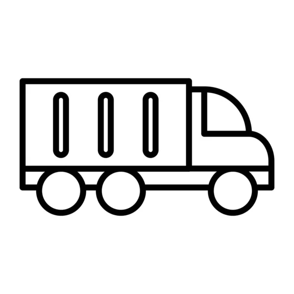 Cargo Truck Vector Line Icon Desig - Stok Vektor