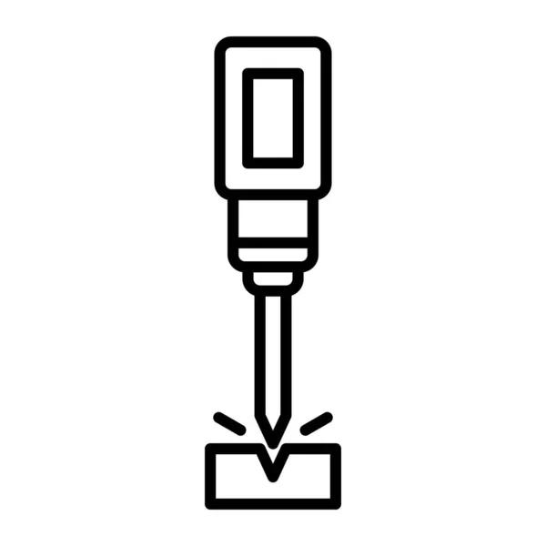 Metaalwerkende Vectorlijn Icon Desig — Stockvector