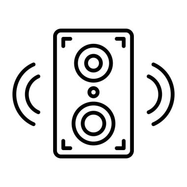 Sözcü Vektör satırı Simge Tasarımı